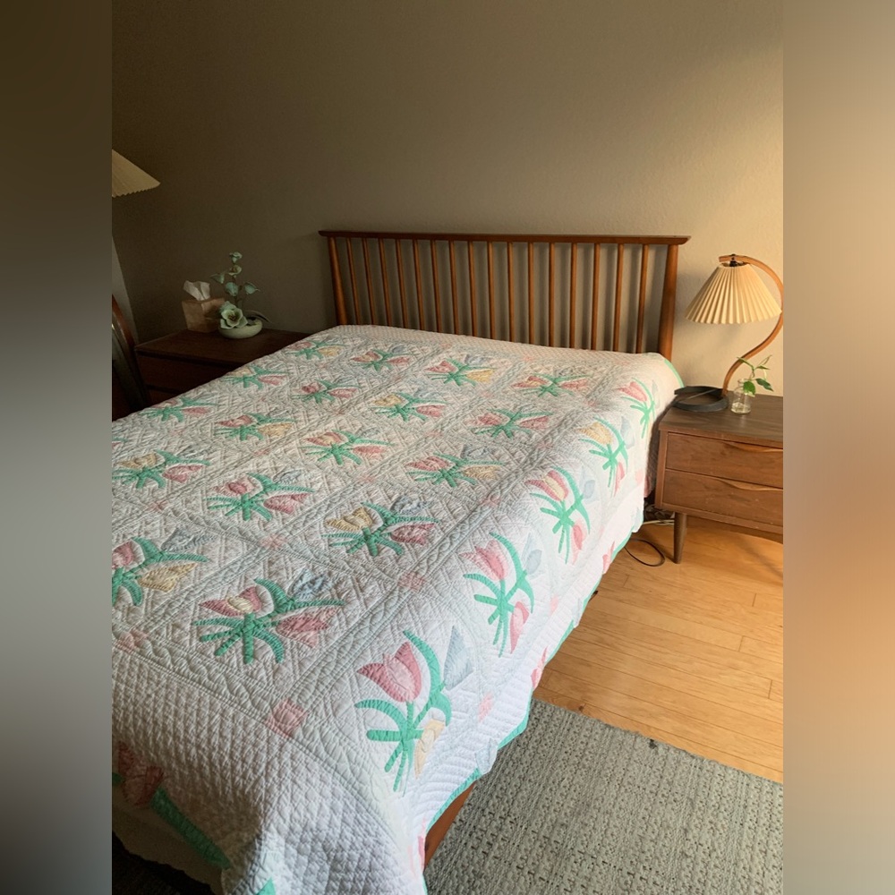Vintage quilt cotton handmade Queen